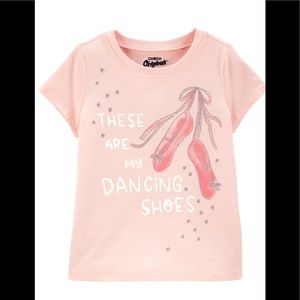 NWT 4T 4 18m 5t 5 3t 2t ballet ballerina toe shoes glitter top t shirt OSH kosh